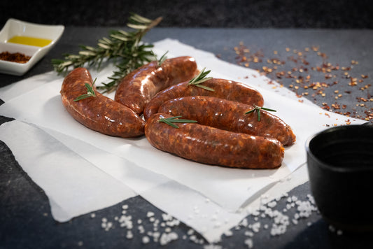 Wild Organic Venison Sausages (Fennel & Garlic) (Per Kilo)